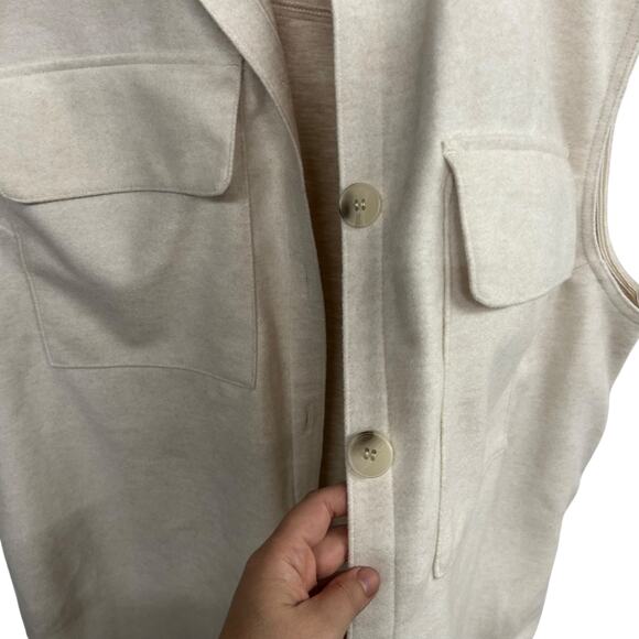 Minimalist utility vest H&M beige quiet luxury elevated basics XL‎ - Picture 3 of 7